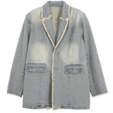 Dionne | Vintage Style Blazer with Raw Edges