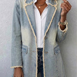 Dionne | Vintage Style Blazer with Raw Edges