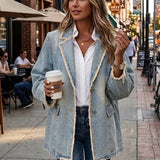 Dionne | Vintage Style Blazer with Raw Edges
