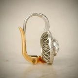 Retro Gold and Silver Crystal Earrings
