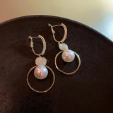 Embellished Ball Earrings Featuring Cultured Pearls