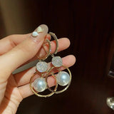 Embellished Ball Earrings Featuring Cultured Pearls