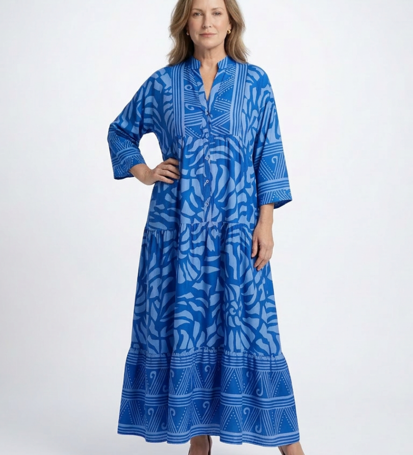AUDREY | BUTTON FRONT MIDI DRESS
