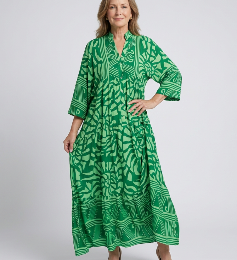 AUDREY | BUTTON FRONT MIDI DRESS