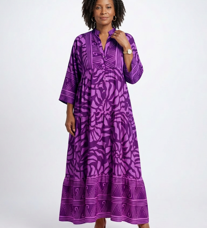 AUDREY | BUTTON FRONT MIDI DRESS